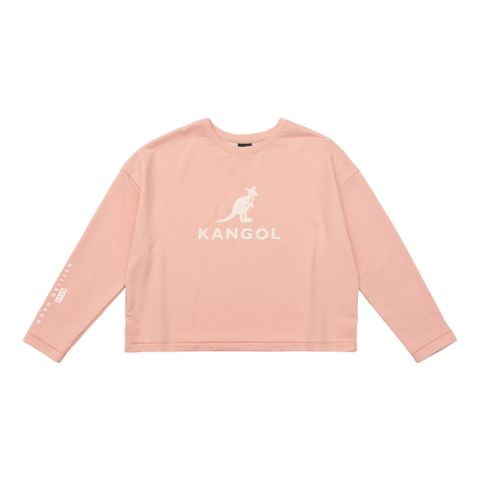 KANGOL 長袖 粉 圓領T 女 6152100241