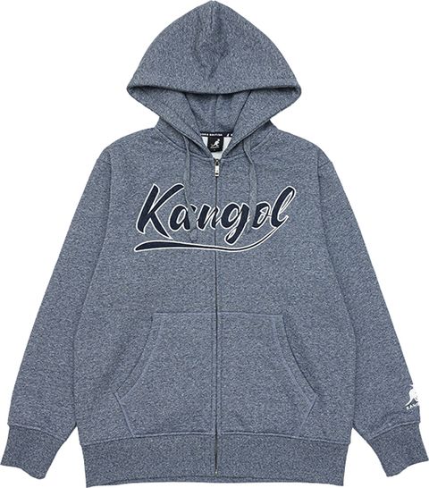 KANGOL 外套 灰藍 草寫LOGO 連帽 中性 6255140480
