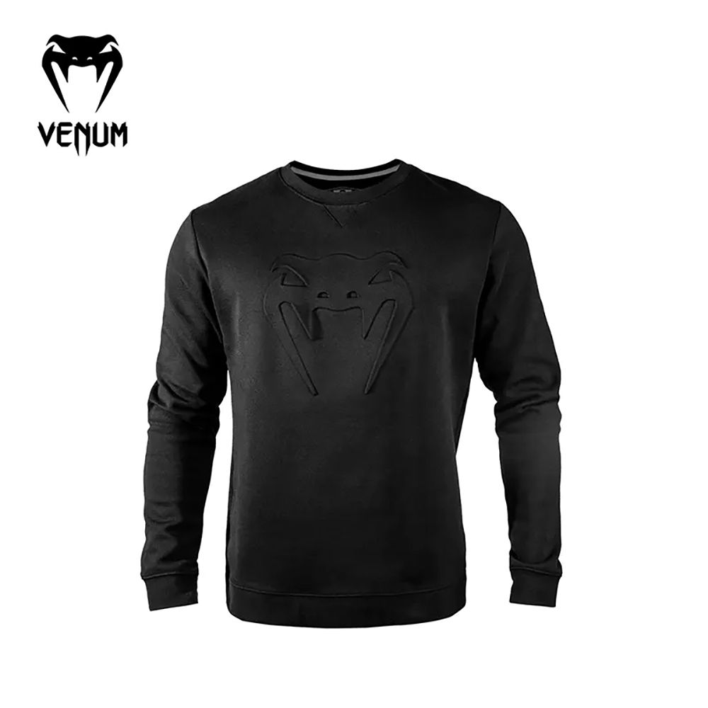 VENUM Venum 經典圓領 長袖上衣 圓領套頭衫 男 黑白_VENUM-03619-114