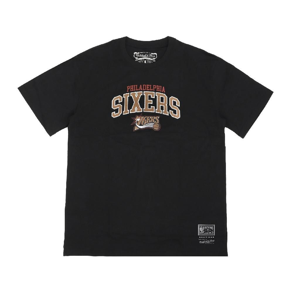 Mitchell & Ness  短袖 76ers 短T 黑 棕 NBA 復古 費城76人 M&N MNTS015P7B