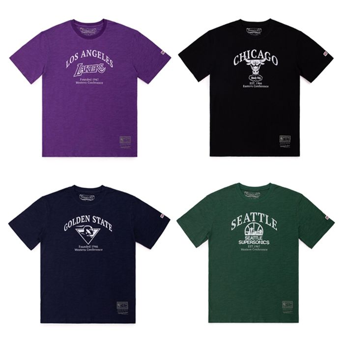  M&N 短T NBA MONOTONE TEE 棉質 短袖 公牛 勇士 湖人 超音速 男 MNTS040-