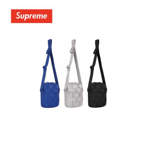 Supreme 24SS Woven Shoulder Bag 編織BV 肩背小包 銀灰/寶藍/黑 SS24B43