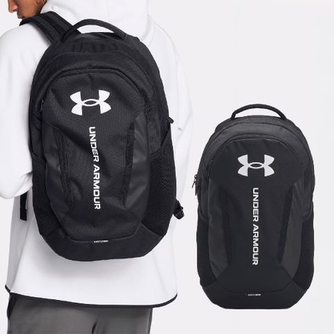 Under Armour 後背包 Hustle 6.0 Backpack 黑白 防潑水 16吋 運動包 筆電包 UA 1384672002