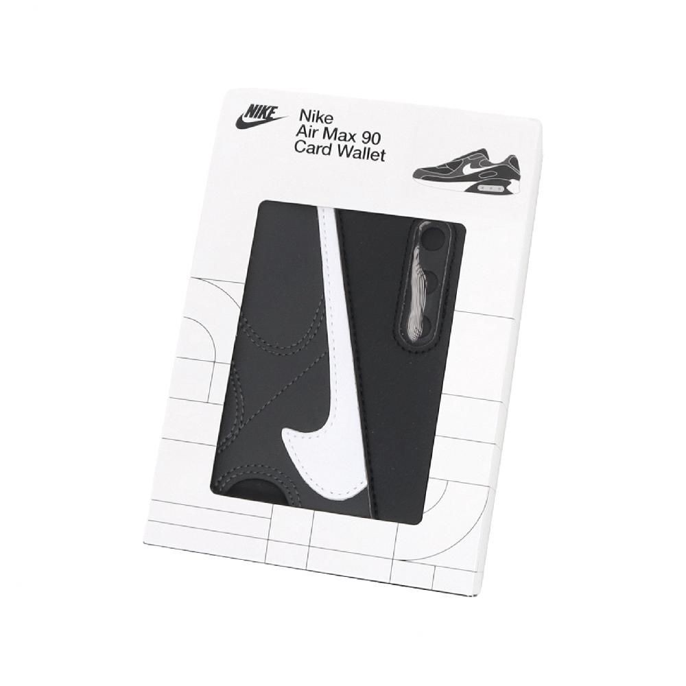 NIKE 耐吉 錢包 Icon Air Max 90 Card Wallet 黑 白 皮革 卡片夾 皮夾 N100974007-6OS