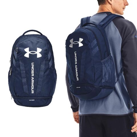 Under Armour 後背包 Hustle 5.0 Backpack 男款 藍 白 防水 大空間 15吋 可調背帶 筆電包 背包 UA 1361176408