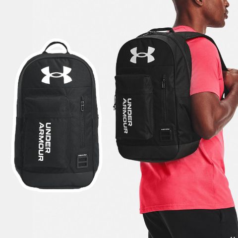 Under Armour 後背包 Halftime Backpack 男款 黑 白 防潑水 15吋 多夾層 筆電包 雙肩包 背包 UA 1362365001