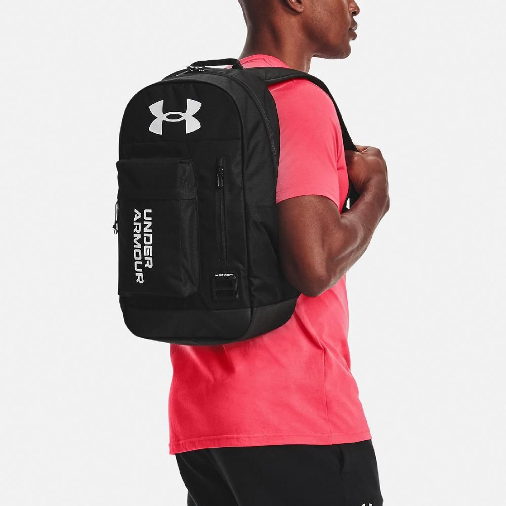 Under Armour 後背包 Halftime Backpack 男款 黑 白 防潑水 15吋 多夾層 筆電包 雙肩包 背包 UA 1362365001