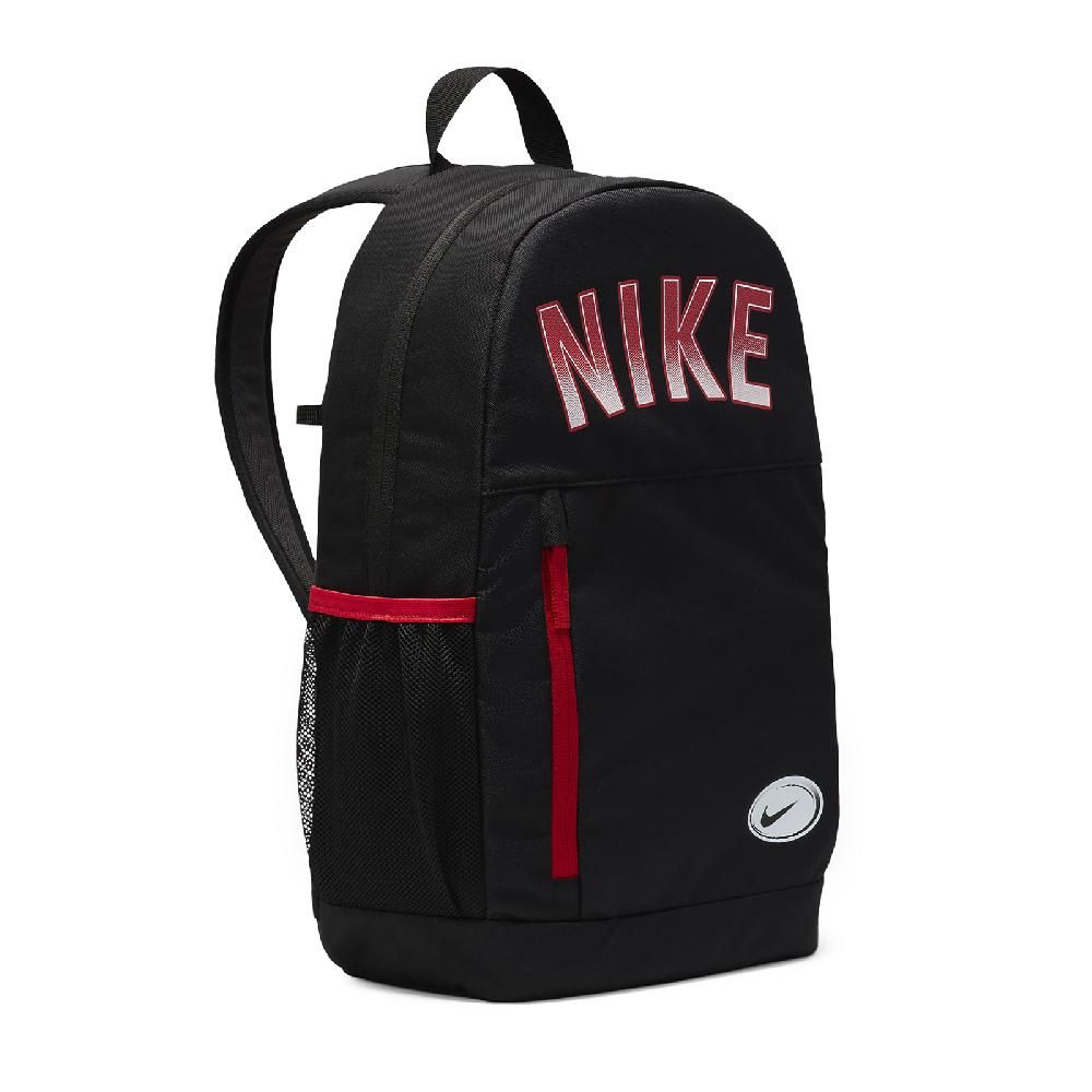NIKE 耐吉 後背包 Elemental Backpack 兒童款 黑 紅 多夾層 可調背帶 軟墊 筆帶 背包 書包 FN0956-010