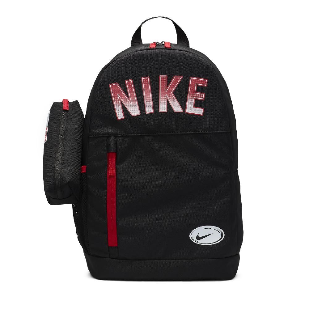 NIKE 耐吉 後背包 Elemental Backpack 兒童款 黑 紅 多夾層 可調背帶 軟墊 筆帶 背包 書包 FN0956-010