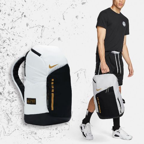 NIKE 耐吉 後背包 Hoops Elite Backpack 白 黑 金 男女款 大容量 包包 運動包 DX9786-100