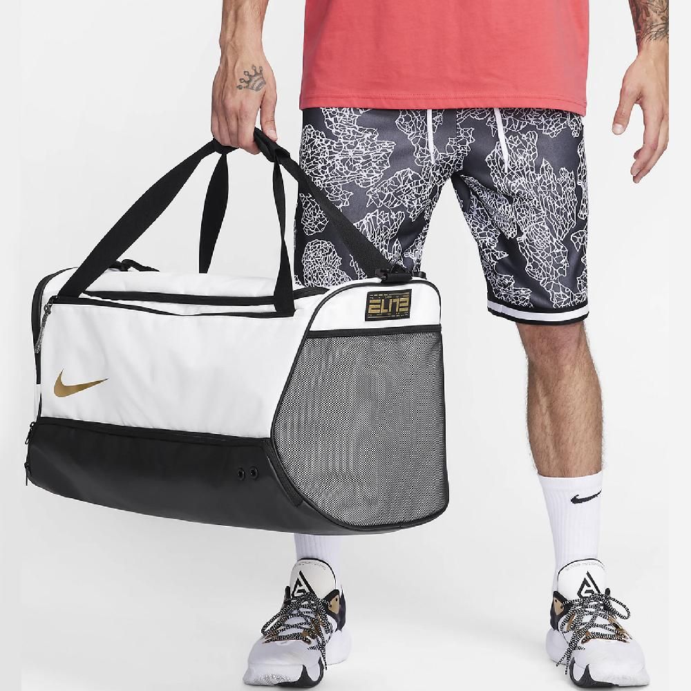 NIKE 耐吉 包包 Hoops Elite Duffle Bag 男女款 白 黑 金 健身包 行李袋 大容量 DX9789-100