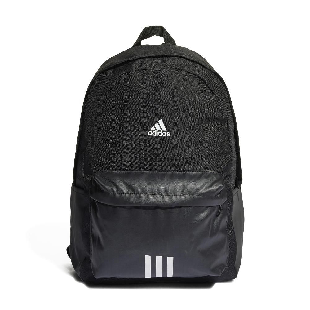 ADIDAS 愛迪達 後背包 Logo Backpack 黑 白 雙肩背 包包 男女款 基本款 書包 HG0348