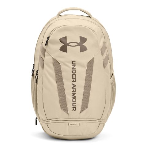 Under Armour 安德瑪 Hustle 5.0 後背包 男包 女包 防潑水 電腦包 卡其色-1361176-289