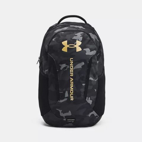 Under Armour 安德瑪 UA Hustle 6.0 後背包 男包 女包 防潑水 電腦包 黑灰色 迷彩-1384672-001