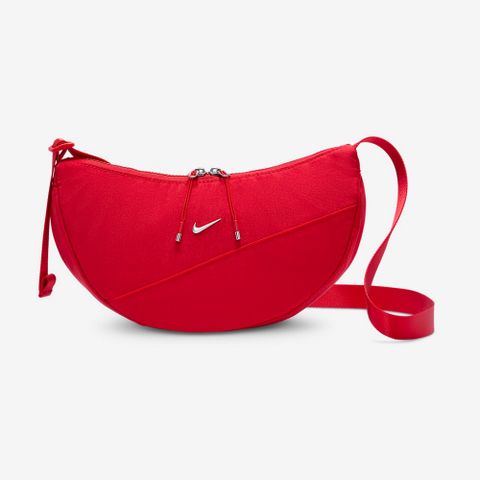 【NIKE】NK AURA CRESCENT CROSSBODY 男女款 側背包 斜背包 月亮包 運動包 紅色-HQ4370657