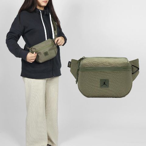 NIKE 耐吉 腰包 Jordan CORDURA 軍綠 抗撕裂 可調背帶 斜背包 側背包 小包 隨行包 包包 JD2443012AD-002