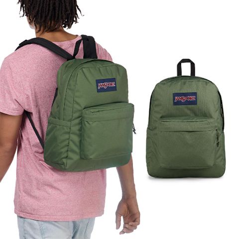 JanSport 後背包 Superbreak Plus 軍綠色 15吋 減壓背帶 筆電包 雙肩包 背包 包包 JS0A4QUEKM1