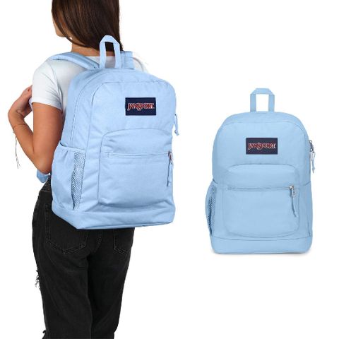 JanSport 後背包 Cross Town Plus 粉嫩藍 15吋 減壓背帶 筆電包 雙肩包 背包 包包 JS0A7ZNZ7G7