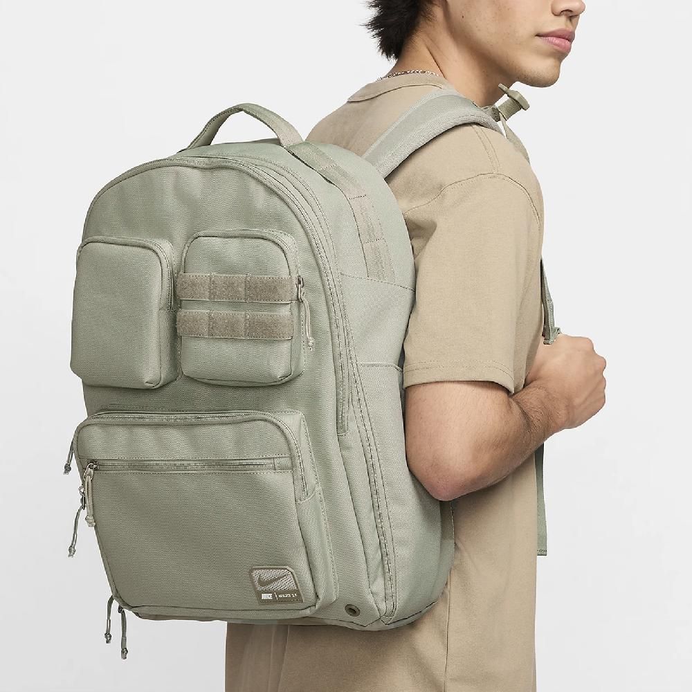 NIKE 耐吉 後背包 Utility Power 卡其綠 16吋 多夾層 筆電包 雙肩包 背包 包包 FN4120-251