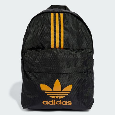 adidas 愛迪達 BACKPACK 後背包 男女款 運動包 健身包 書包 黑橘色-IW0946