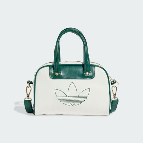 【ADIDAS】MINI BOWLING 斜背包 男女款 手提包 運動包 白綠色-JC5690