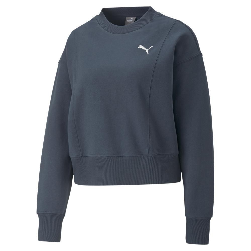 PUMA 彪馬 基本系列Her圓領衫 圓領套頭衫 女 藍色-67310916