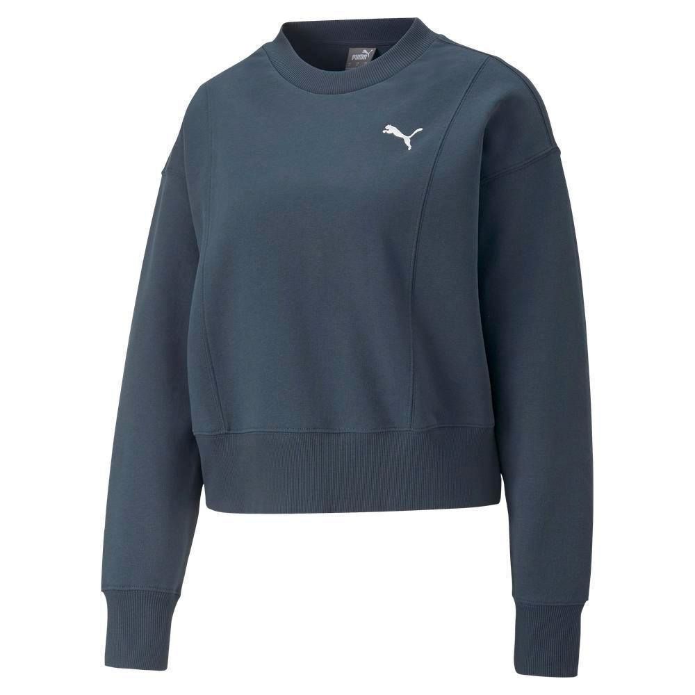 PUMA 彪馬 基本系列Her圓領衫 圓領套頭衫 女 藍色-67310916