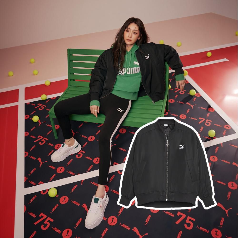 PUMA  彪馬 棒球外套 T7 Bomber 女款 黑 外套 寬鬆 62168901