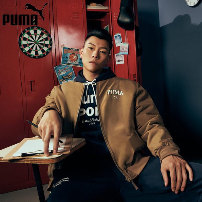 PUMA  外套 基本系列 SQUAD 卡其 經典LOGO 棒球外套 男 68000893