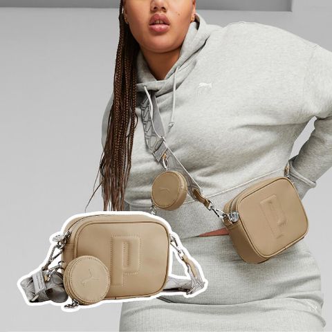 PUMA 彪馬 包包 Sense Cross Body 女款 奶茶色 Julia 吳卓源 著用同款 小包 皮革 斜背 07958103