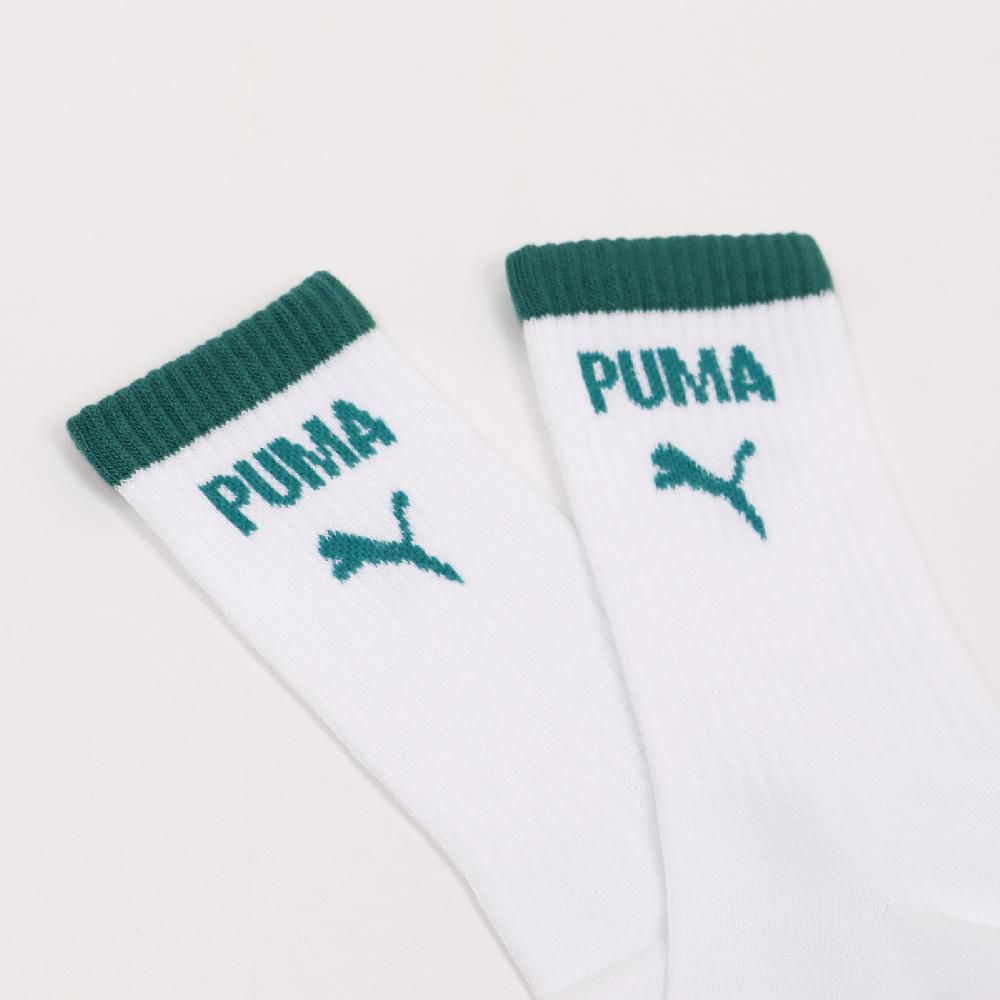 PUMA  彪馬 長襪 Fashion 白 綠 中筒襪 休閒襪 襪子 單雙入 BB144505