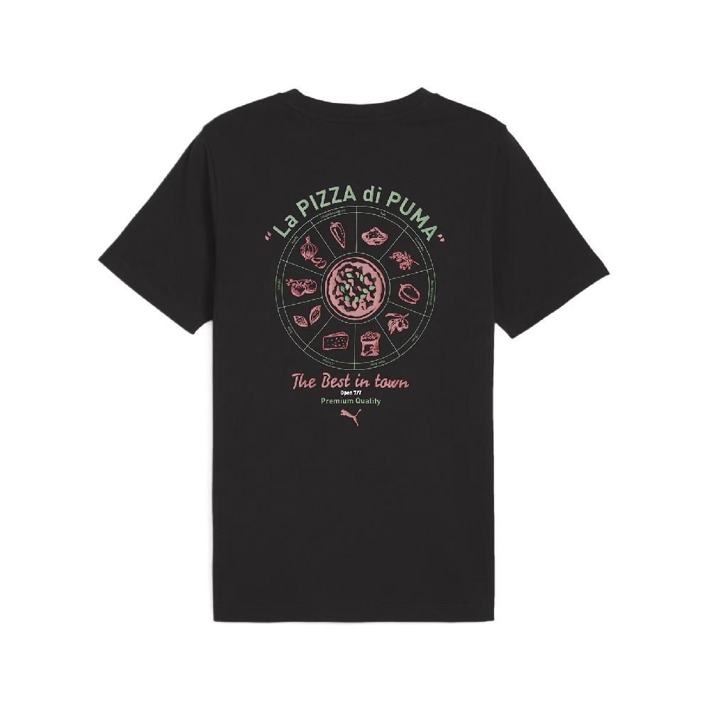 PUMA  彪馬 短袖 Pizza Tee 男款 黑 紅 綠 膠印 披薩 短T 62541501