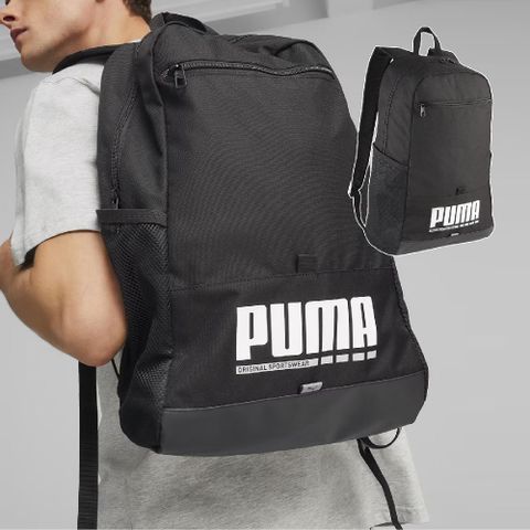 PUMA 彪馬 後背包 Plus Backback 黑 白 大空間 可調背帶 軟墊 反光 筆電包 雙肩包 背包 09034601