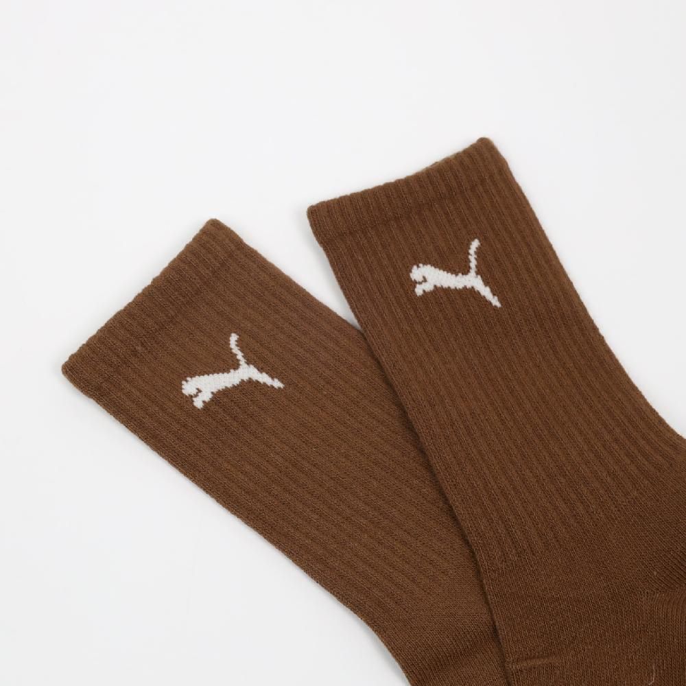 PUMA  彪馬 長襪 NOS Crew Socks 棕 白 中性款 中筒襪 休閒襪 襪子 BB134517