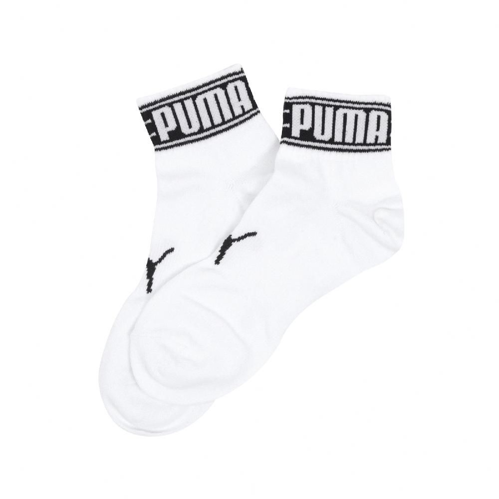 PUMA  彪馬 短襪 Fashion Ankle Sock 白 黑 大LOGO 休閒襪 襪子 BB145702