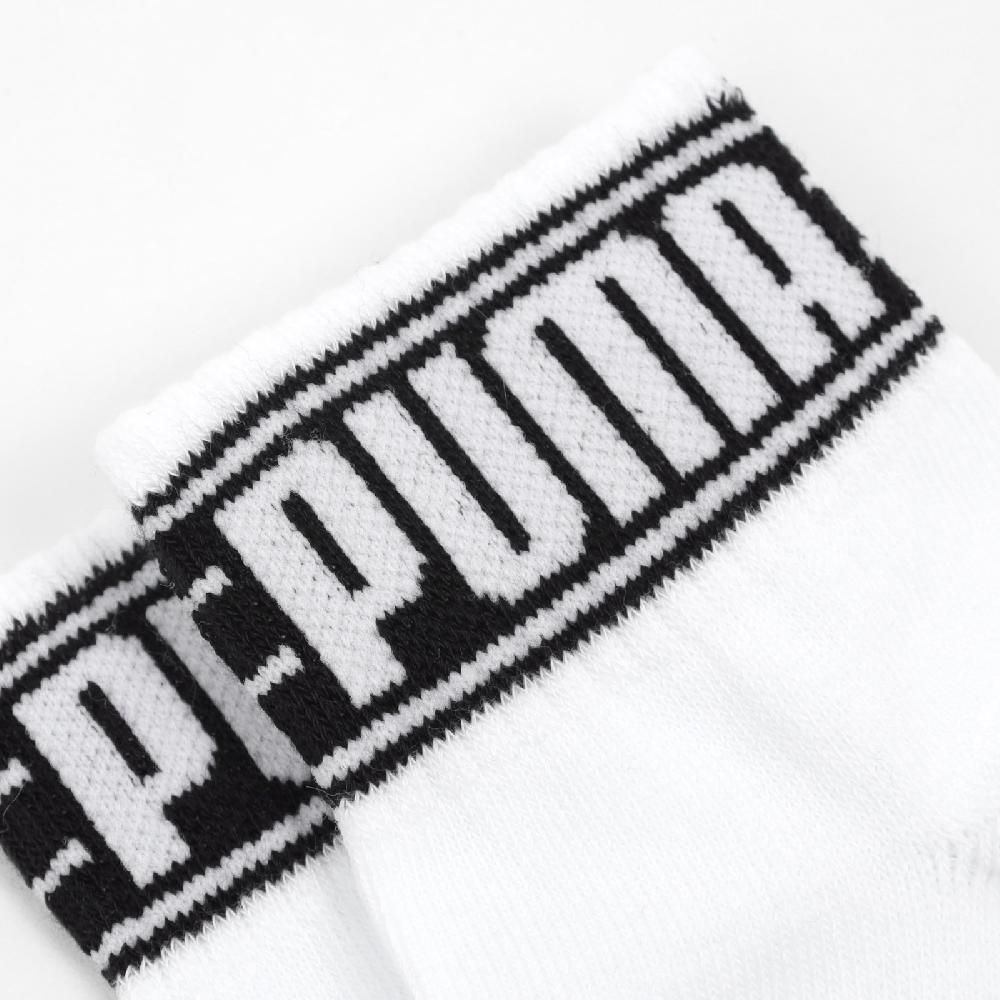 PUMA  彪馬 短襪 Fashion Ankle Sock 白 黑 大LOGO 休閒襪 襪子 BB145702