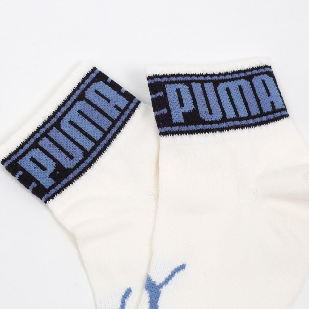 PUMA  彪馬 短襪 Fashion Ankle Sock 象牙白 藍 大LOGO 休閒襪 襪子 BB145703