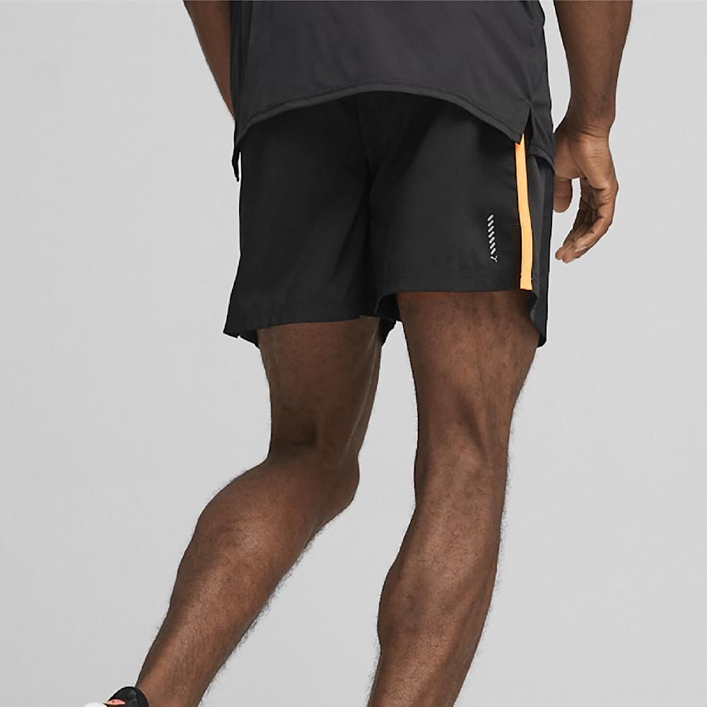 PUMA  彪馬 短褲 Run Fav Shorts 男款 黑 粉橘 吸濕 排汗 三角內裡 5吋 運動 褲子 52500456