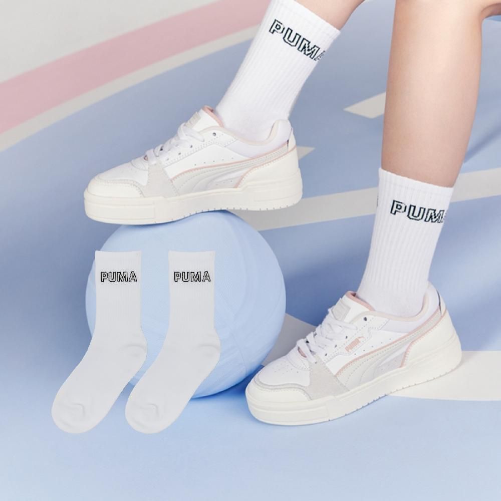 PUMA  彪馬 長襪 Fashion Crew Socks 白 黑 中筒襪 休閒襪 襪子 BB142107