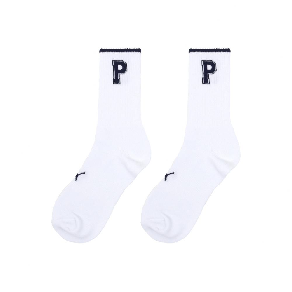 PUMA  彪馬 長襪 Fashion Crew Socks 白 深藍 中筒襪 休閒襪 E.SO瘦子款 襪子 BB146801