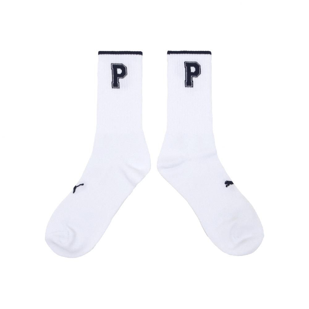 PUMA  彪馬 長襪 Fashion Crew Socks 白 深藍 中筒襪 休閒襪 E.SO瘦子款 襪子 BB146801