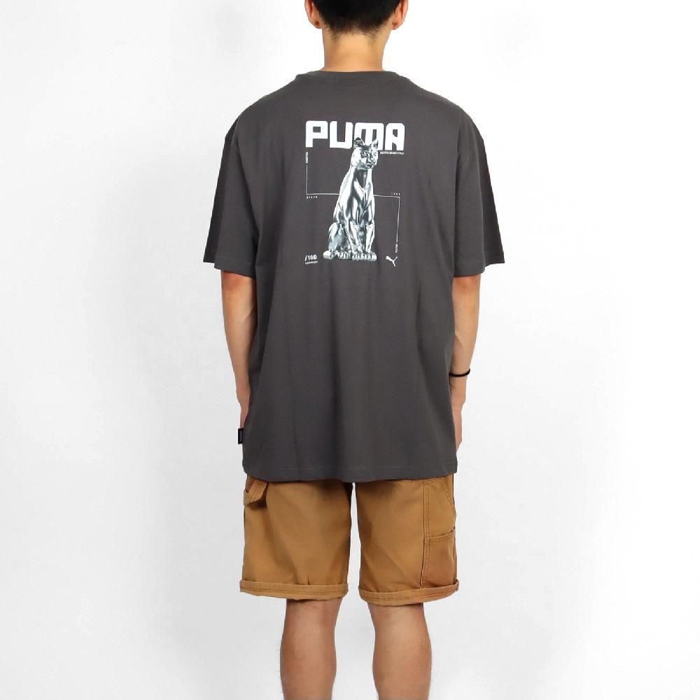 PUMA  彪馬 短袖 Chrome Cat Tee 男款 女款 深灰 寬鬆 中性款 62788896