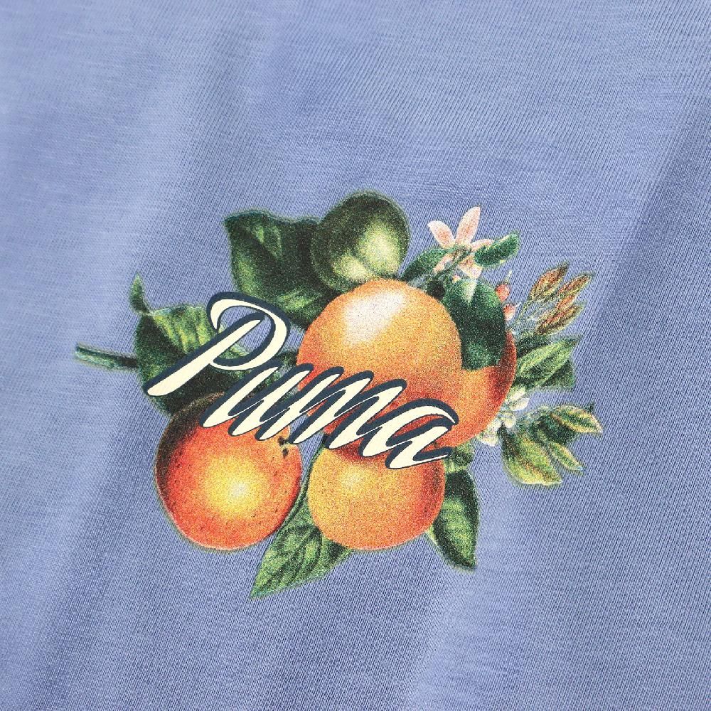 PUMA  彪馬 短袖 Fruity Tee 男女款 藍 寬鬆 膠印 水果 短T 中性款 62788720