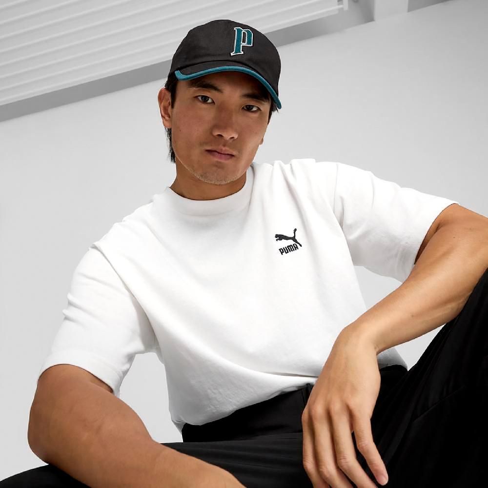 PUMA  彪馬 棒球帽 PLAY.PARIS Baseball Cap 黑 藍 可調帽圍 吳卓源同款 老帽 帽子 02551201