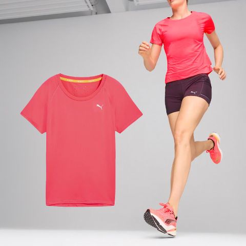 Puma 彪馬 短袖 Cloudspun Tee 女款 桃紅 吸濕排汗 彈力 運動 短T 52496116