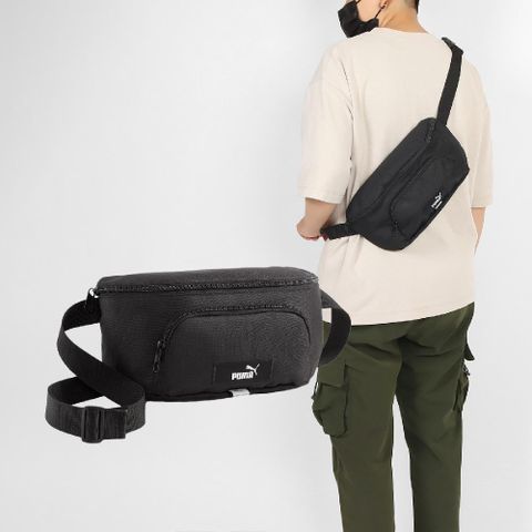 PUMA 彪馬 斜背包 Academy Waist Bag 黑 可調背帶 腰包 隨行包 小包 09069801