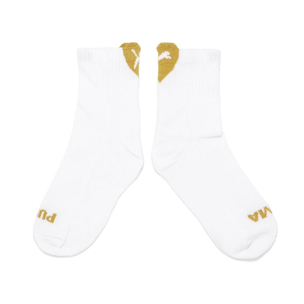 PUMA  彪馬 短襪 Fashion Ankle Socks 白 黃 愛心 休閒襪 短筒襪 襪子 BB143008