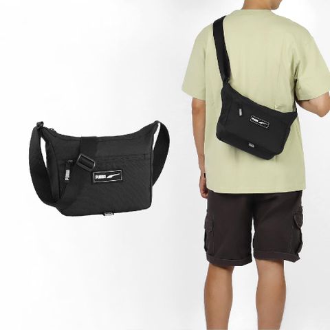 Puma 彪馬 斜背包 Deck Crossbody Bag 黑 可調背帶 肩背包 隨行包 小包 09080001