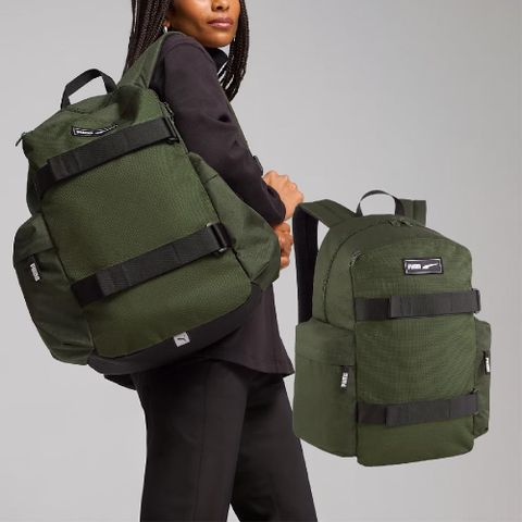 PUMA 彪馬 後背包 Deck Backpack 軍綠 多夾層 雙肩包 肩背包 背包 09070603