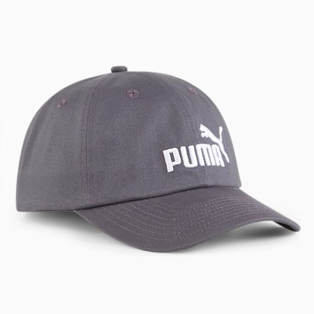 PUMA  帽子 基本系列 NO.1 鐵灰 白刺繡 棒球帽 老帽 02435718